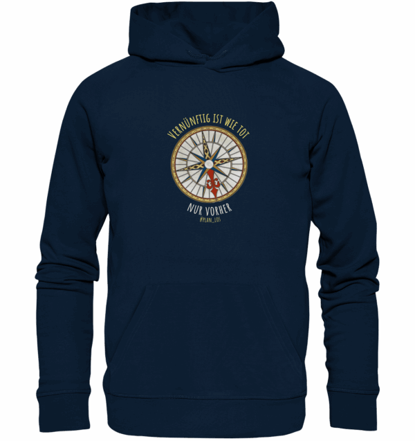 Vernünftig ist wie tot, nur vorher. - Organic Hoodie – Bild 4