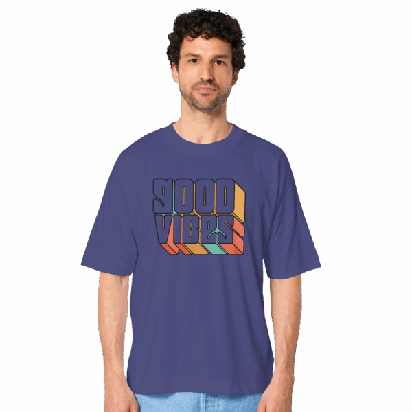 GOOD VIBES - Organic Oversize Shirt – Bild 4
