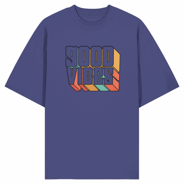GOOD VIBES - Organic Oversize Shirt – Bild 3