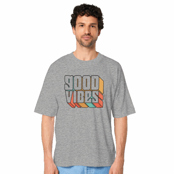 GOOD VIBES - Organic Oversize Shirt – Bild 6