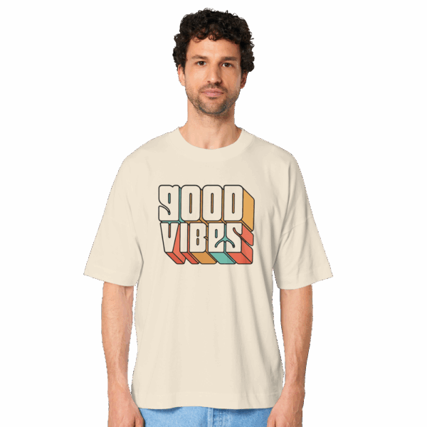 GOOD VIBES - Organic Oversize Shirt – Bild 8