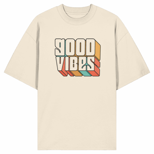 GOOD VIBES - Organic Oversize Shirt – Bild 7