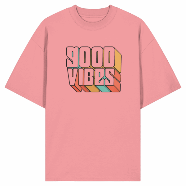 GOOD VIBES - Organic Oversize Shirt – Bild 2