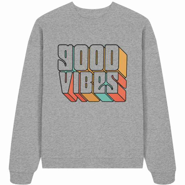 GOOD VIBES - Organic Oversize Sweatshirt – Bild 2