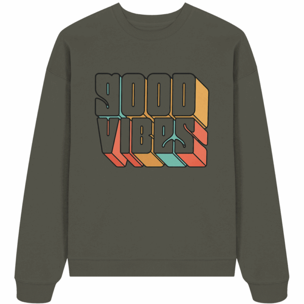 GOOD VIBES - Organic Oversize Sweatshirt – Bild 3