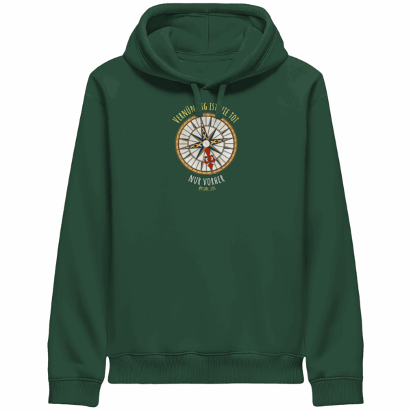 Vernünftig ist wie tot, nur vorher. - Organic Side Pocket Hoodie – Bild 2