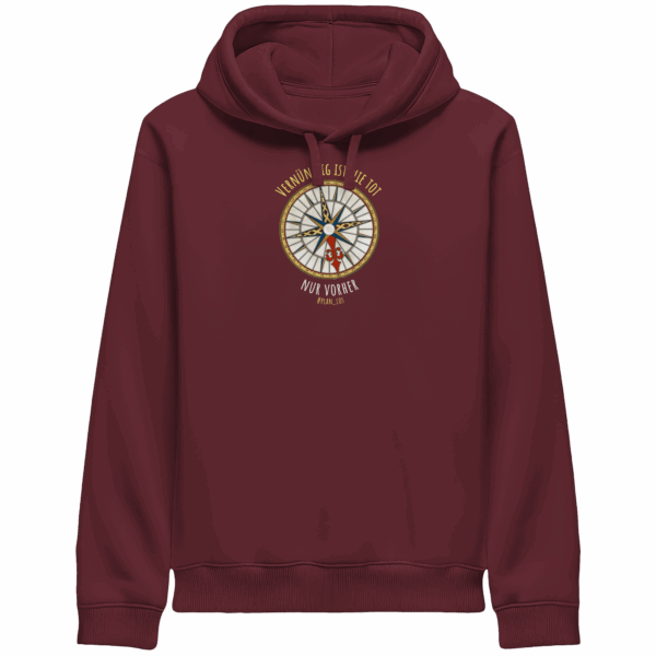 Vernünftig ist wie tot, nur vorher. - Organic Side Pocket Hoodie – Bild 3